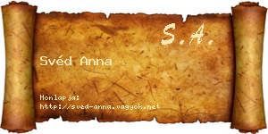 Svéd Anna névjegykártya
