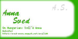 anna sved business card